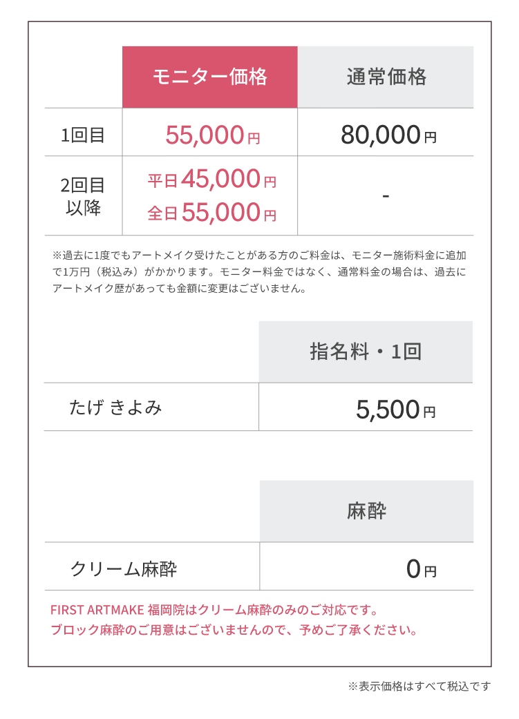 料金表