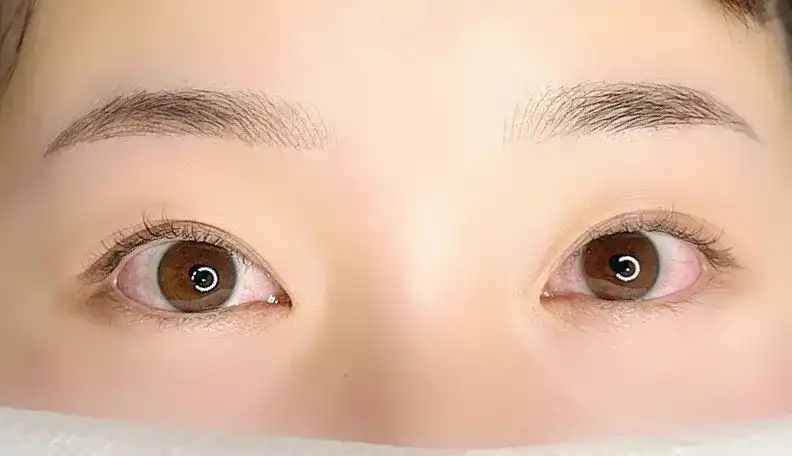 メイク時間を短縮したいお悩みを整え、自然で美しい印象の平行眉に仕上げました。